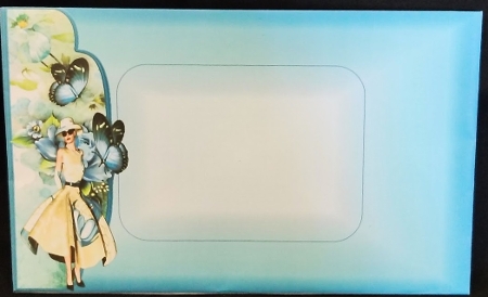 Aqua Rose Quick & Easy Pop-out Card Mini-kit by Margarette Blakeborough