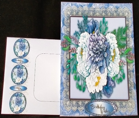 Water Coloured LilacRoses on Vintage Lace  by Margarette Blakeborough