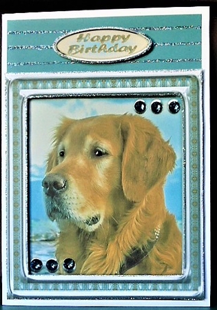 JJ LOVE MY DOG GOLDEN RETRIEVER 8X8 by Margarette Blakeborough