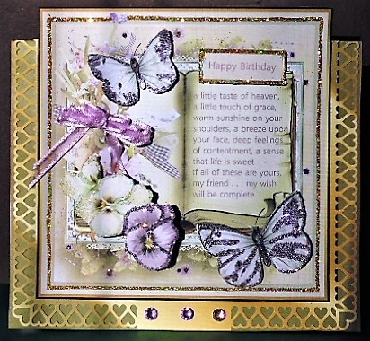 Purple and white pansy by Margarette Blakeborough