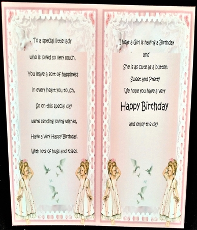 Sweet Little Looking For Dreams A5 Card Front & Decoupage by Margarette Blakeborough