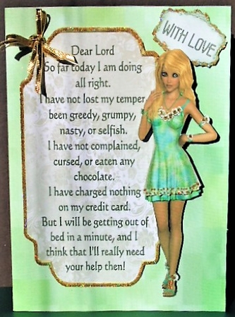 Bad Girls Prayer 2 - A4 card making sheet by Margarette Blakeborough