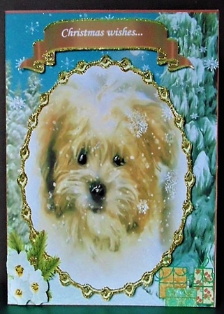 SHIHTZU WATCHING SNOWFLAKES MULTI SENTIMENT UNISEX CHRISTMAS by Margarette Blakeborough