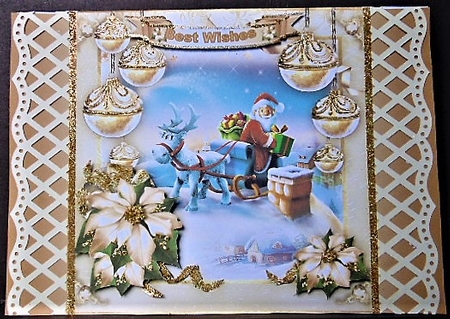Cute Santa Claus on the Roof Mini Kit by Margarette Blakeborough