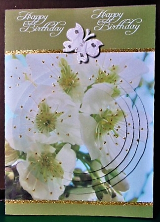 Botanical & Floral - Apple Blossom - 3D Pyrimage + Insert & Tag by Margarette Blakeborough
