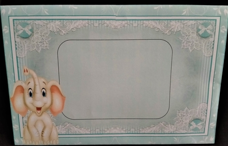 Baby Elephant Blues Card Front Kit by Margarette Blakeborough