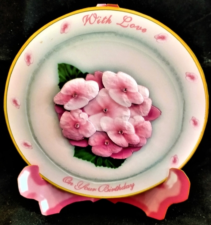 Hydrangea Plate and Stand with Step by Step by Margarette Blakeborough