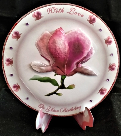 Magnolia Plate Card 2 Step by Step and Stand by Margarette Blakeborough