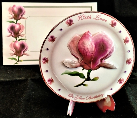 Magnolia Plate Card 2 Step by Step and Stand by Margarette Blakeborough