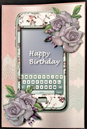 SmartPhone & Roses by Margarette Blakeborough