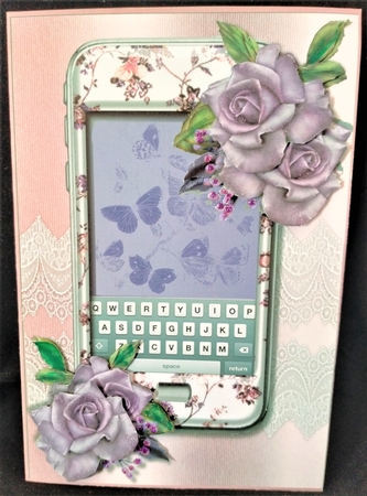 SmartPhone & Roses by Margarette Blakeborough