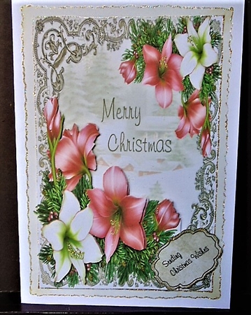 Christmas flowers mini kit by Margarette Blakeborough