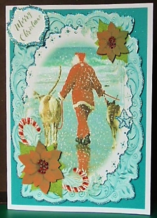 Christmas in the Sun A5 Toppers set of 10 Plus Insert by Margarette Blakeborough