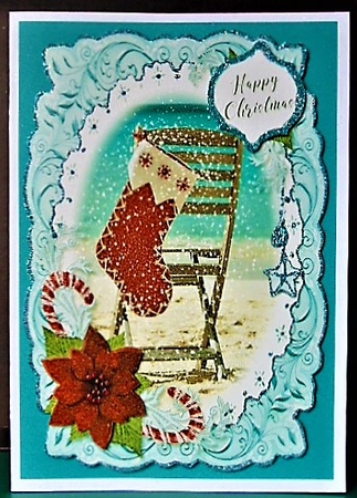 Christmas in the Sun A5 Toppers set of 10 Plus Insert by Margarette Blakeborough