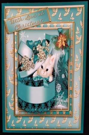 Kitty for Christmas - Layered Card Mini Kit by Margarette Blakeborough