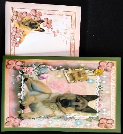 Happy Birthday German Shepherd by Margarette Blakeborough