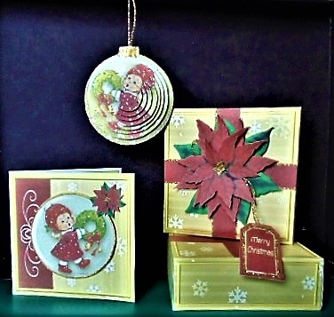 3D Bauble Card And Gift Box Set Two Mini Kit 3 by Margarette Blakeborough