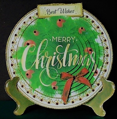 Christmas Plate with Stand.Mini Kit.5 by Margarette Blakeborough