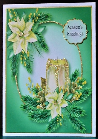 The Christmas Candle 8x8 by Margarette Blakeborough