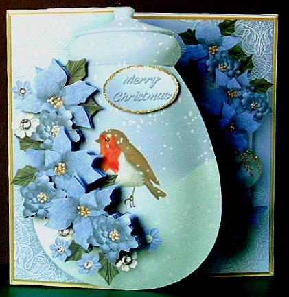 Robin in the Snow - Money Pot Card With Gift Pocket Mini Kit by Margarette Blakeborough