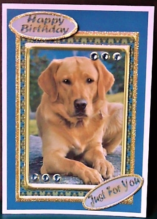 JJ LOVE MY DOG LABRADOR RETRIEVER 5X7 YELLOW by Margarette Blakeborough