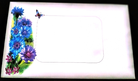 with very best wishes corn flowers by Margarette Blakeborough