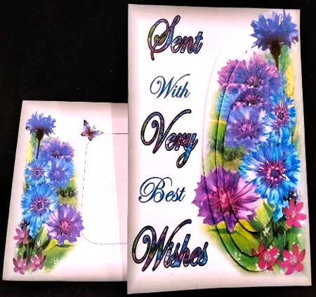 with very best wishes corn flowers by Margarette Blakeborough