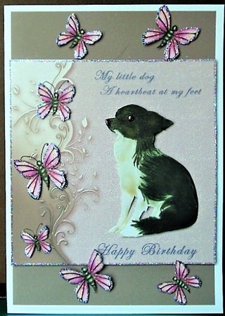 A HEARTBEAT AT MY FEET DOGGY BIRTHDAY TOPPER by Margarette Blakeborough