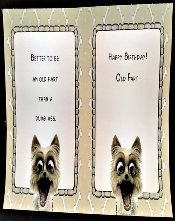 Dog Farts Humour 8x8 by Margarette Blakeborough