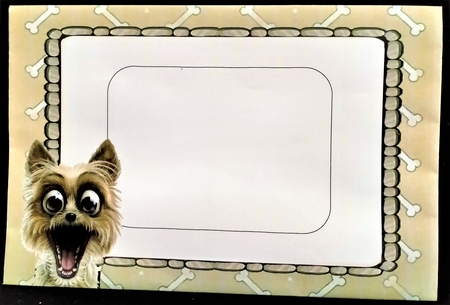 Dog Farts Humour 8x8 by Margarette Blakeborough