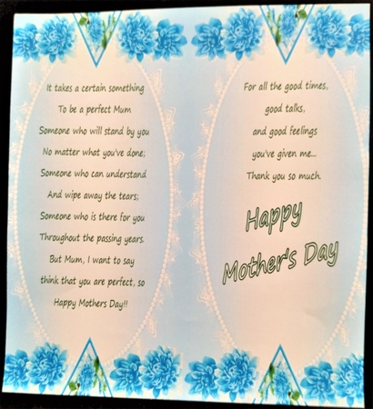 Bright & Blue Card front by Margarette Blakeborough
