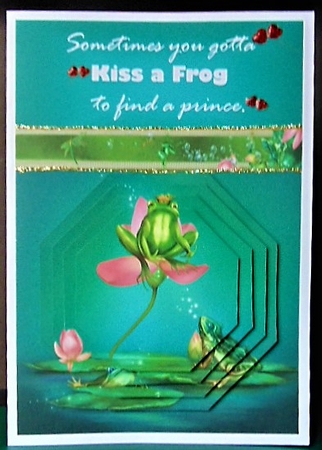 Dreamy Frogs 9 - 3D Pyramid/pyrimage + Insert & Gift Tag by Margarette Blakeborough