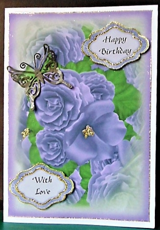 A4 Lavender Flowers  Background by Margarette Blakeborough