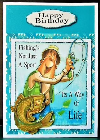 Fishings Not Just A Sport 8x8 by Margarette Blakeborough