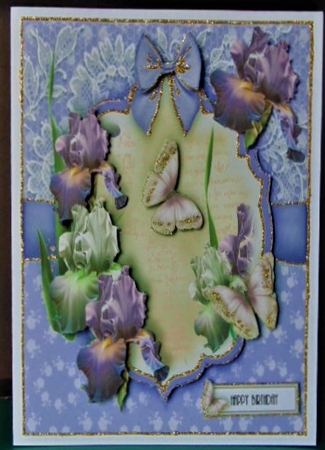 Beautiful Iris Card Kit by Margarette Blakeborough