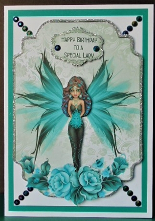 Miranda - A5 topper with decoupage by Margarette Blakeborough