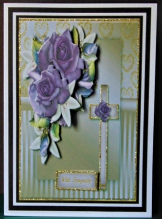 Sympathy Heritage Roses by Margarette Blakeborough