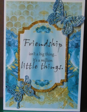 Blue Roses 80th Birthday Card by Margarette Blakeborough