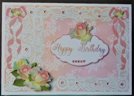 Pink Roses and Lace  by Margarette Blakeborough