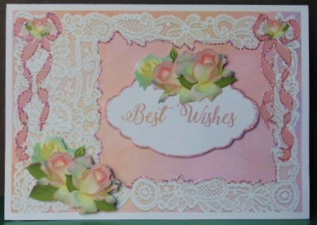 Pink Roses and Lace  by Margarette Blakeborough