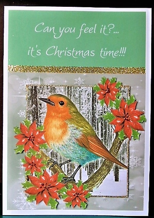 Gorgeous Robin In The Snow 8x8 by Margarette Blakeborough
