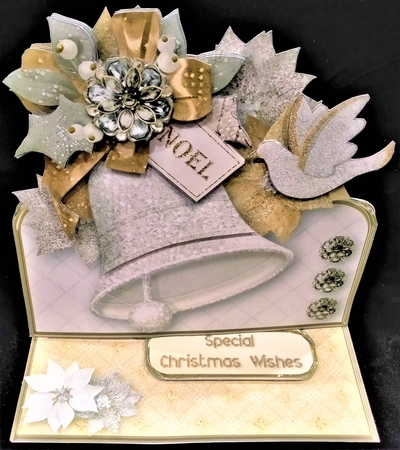 Christmas Bell - Easel Card Mini Kit by Margarette Blakeborough