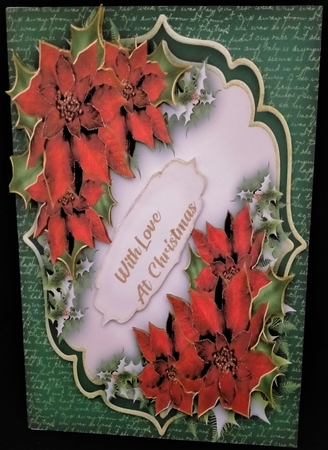 Beautiful Red Christmas Poinsettias by Margarette Blakeborough