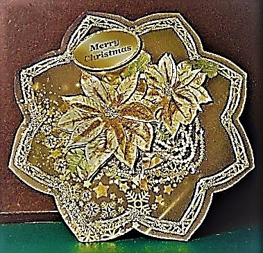 Christmas Bling - Petal Shaped Card Mini Kit by Margarette Blakeborough