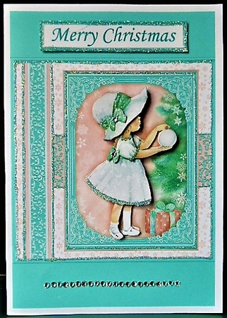 DECORATING THE TREE Christmas 7.8 Decoupage & Insert Mini Kit by Margarette Blakeborough