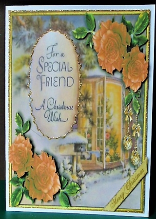 Christmas Roses in Apricot by Margarette Blakeborough