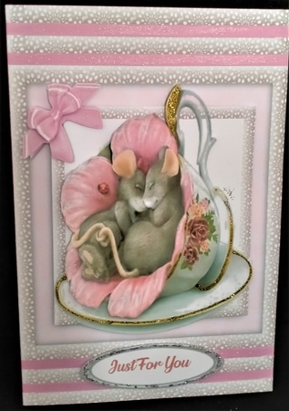 Gorgeous Snuggle Mice in a Cup by Margarette Blakeborough