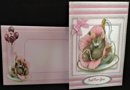 Gorgeous Snuggle Mice in a Cup by Margarette Blakeborough
