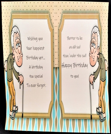 At my age ... Old Man Humor 8x8 by Margarette Blakeborough