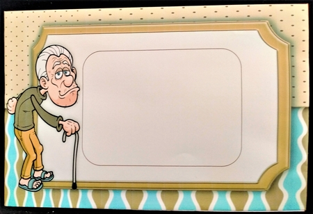 At my age ... Old Man Humor 8x8 by Margarette Blakeborough